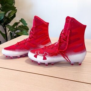 Under Armour Mens Highlight MC Red Football Shoes Cleats - Size 8 - 3000177-601